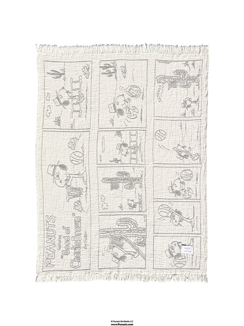 [Maison Deux X Peanuts] Cotton Blanket Desert - Black (130 x 200)