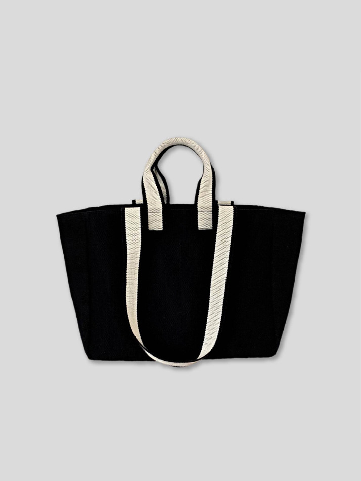 Two-Tone Strap Bag (Black)