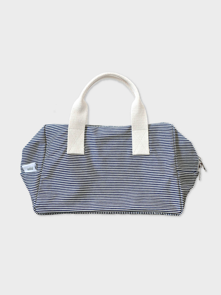 Stripe Boston Bag (Navy)
