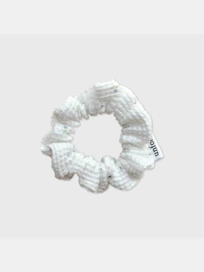 White Flower Scrunchie