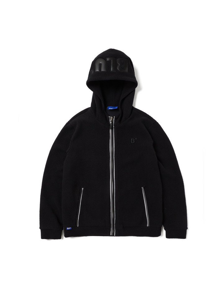 [BLUDOT] FLEECE HOOD ZIP-UP_BK