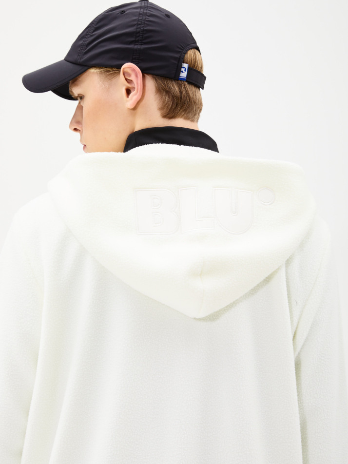 [BLUDOT] FLEECE HOOD ZIP-UP_WH