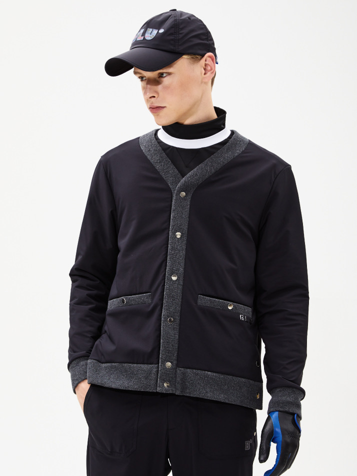 [BLUDOT] KNIT WINDBREAKER_BK