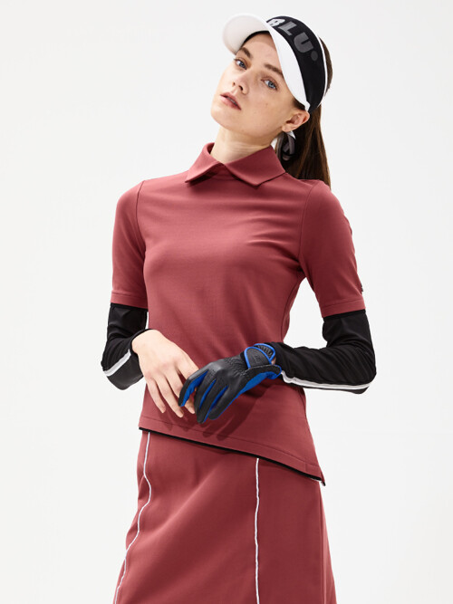 [BLUDOT] 셋업 언밸런스 카라 티셔츠_RO