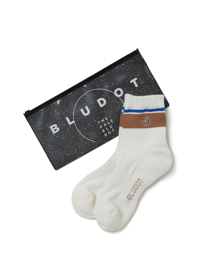 [BLUDOT] DASH B POINT SOCKS_WH