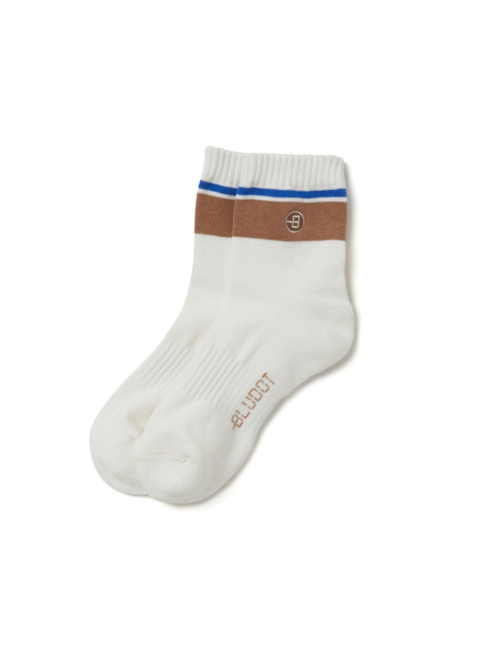 [BLUDOT] DASH B POINT SOCKS_WH