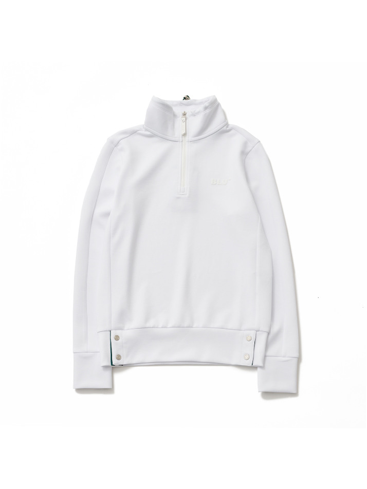 [BLUDOT] 하프집업 볼륨 티셔츠_WH