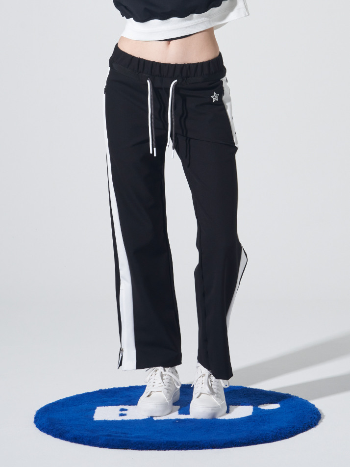 [BLUDOT] 사이드 포인트 스트레이트 팬츠_BK
