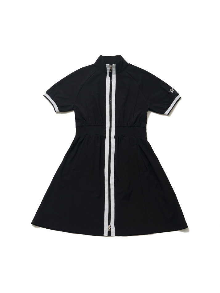 [BLUDOT] 오픈형 윈드브레이크 반팔 원피스_BK