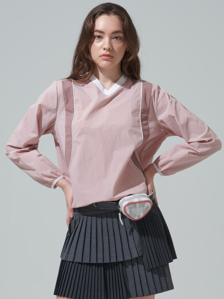 [BLUDOT] V넥 우븐 윈드브레이커_PK