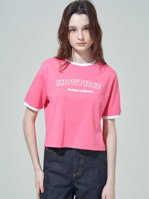 [SHOWPIECE] 아트워크 포인트 링거 티셔츠_PK