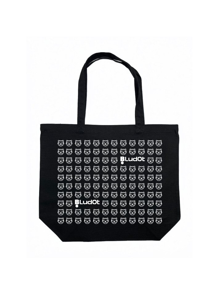 [BLUDOT] 타이거 그래픽 캔버스 에코백 라지_BW
