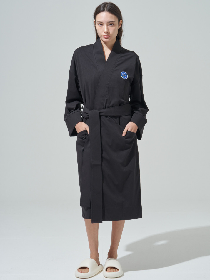 [BLUDOT] 코튼 와펜 샤워가운_BK