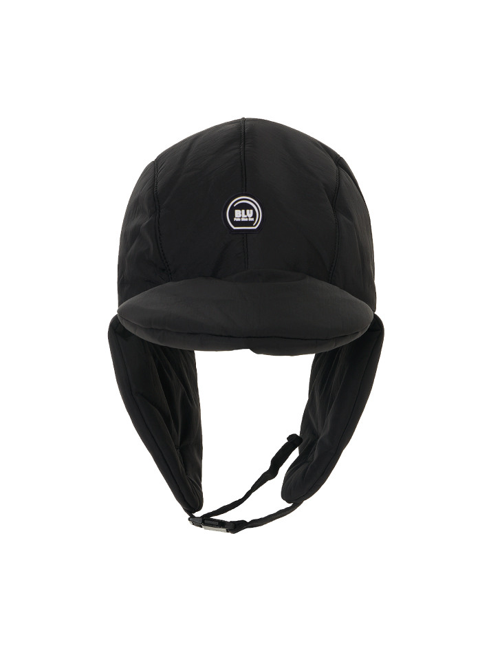 [BLUDOT] 블랙 로고 와펜 패딩 트루퍼햇_BK