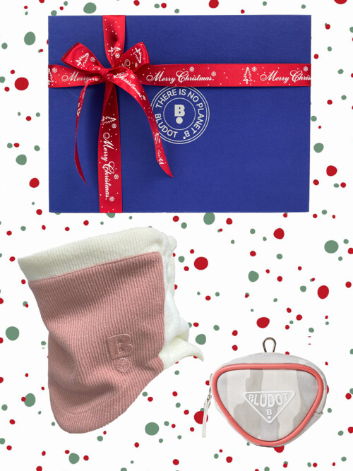 [BLUDOT] 블루닷 로고 넥워머 + 삼각 볼케이스 세트_PK