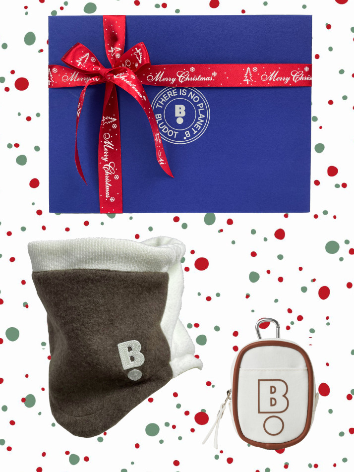 [BLUDOT] 블루닷 로고 넥워머 + 볼케이스 세트_BR