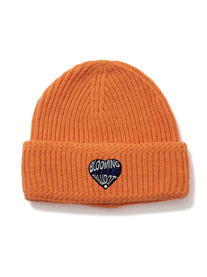 [BLUDOT] 하트 와펜 포인트 니트 비니_OR