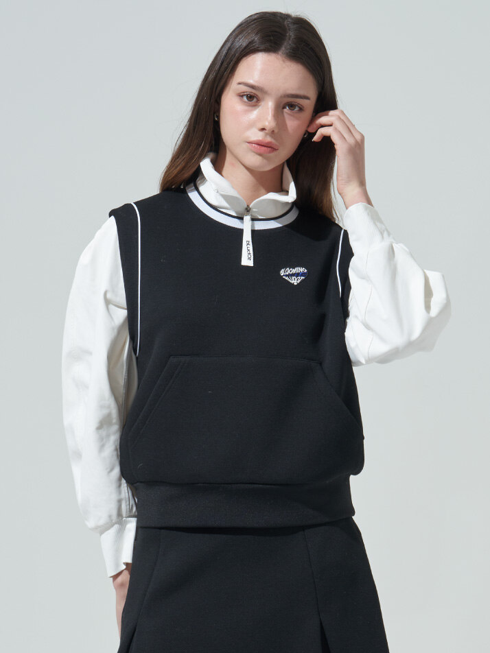 [BLUDOT] 오버핏 볼륨 베스트_BK