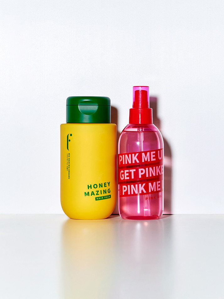 허니메이징 헤어팩 300ml + 핑크헤어오일 200ml