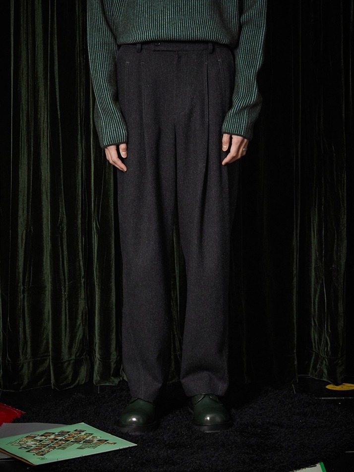British Wool Trouser Black