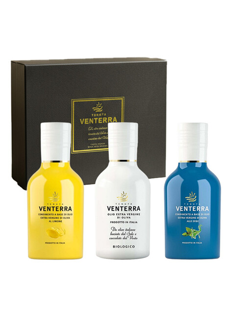 [테누타벤테라] 샐러드 선물세트 유기온 레몬,블랜드,허브 올리브오일