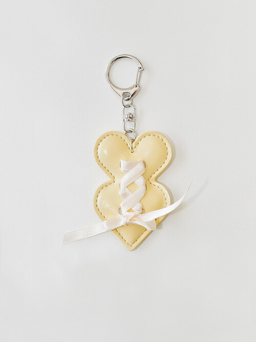 Double heart keyring_butter