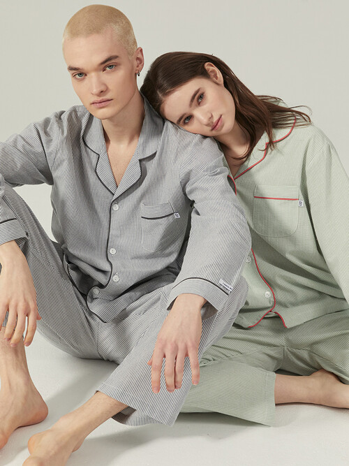 블루밍 스트라이프 파자마 [커플] 2SET 3C