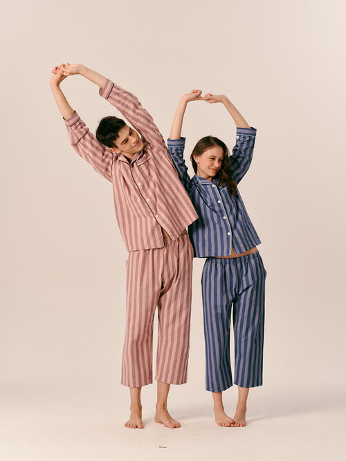 클라시컬 볼드 스트라이프 파자마 [커플] 2SET 2C