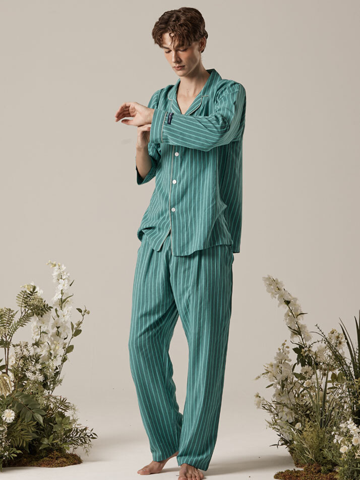 [남성] 가드닝 스트라이프 파자마 2C