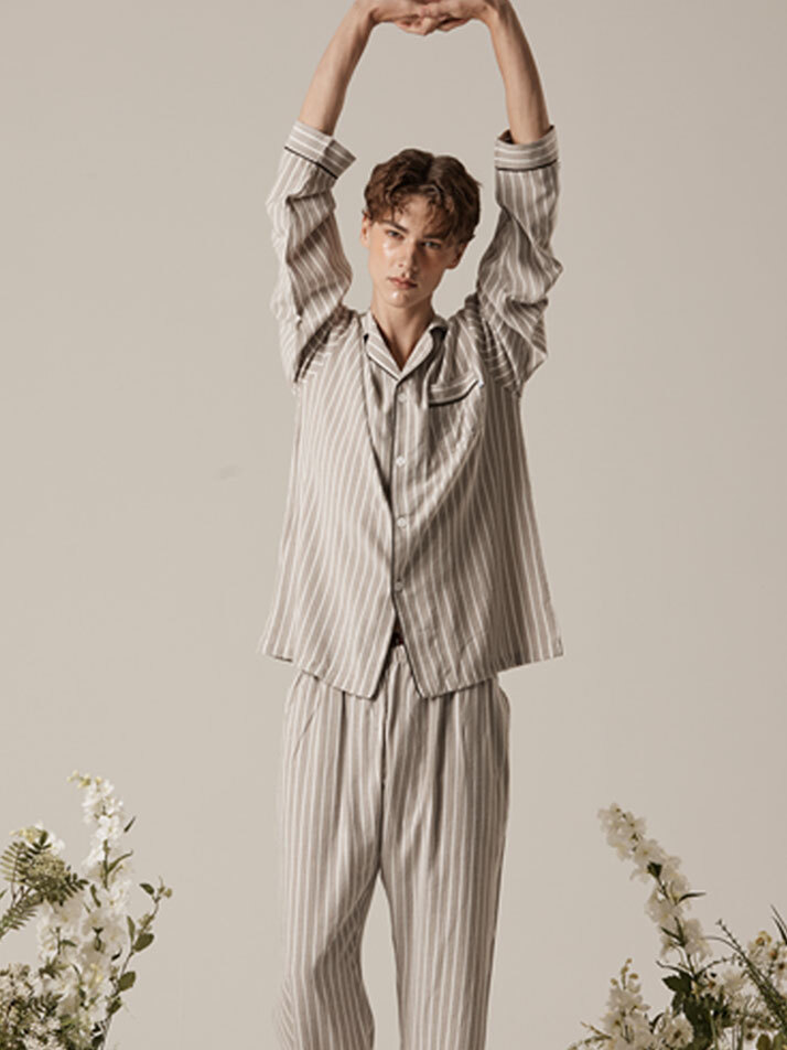 [남성] 가드닝 스트라이프 파자마 2C