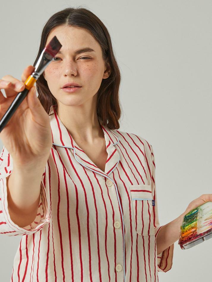 [여성] 차일드후드 스트라이프 파자마 3C