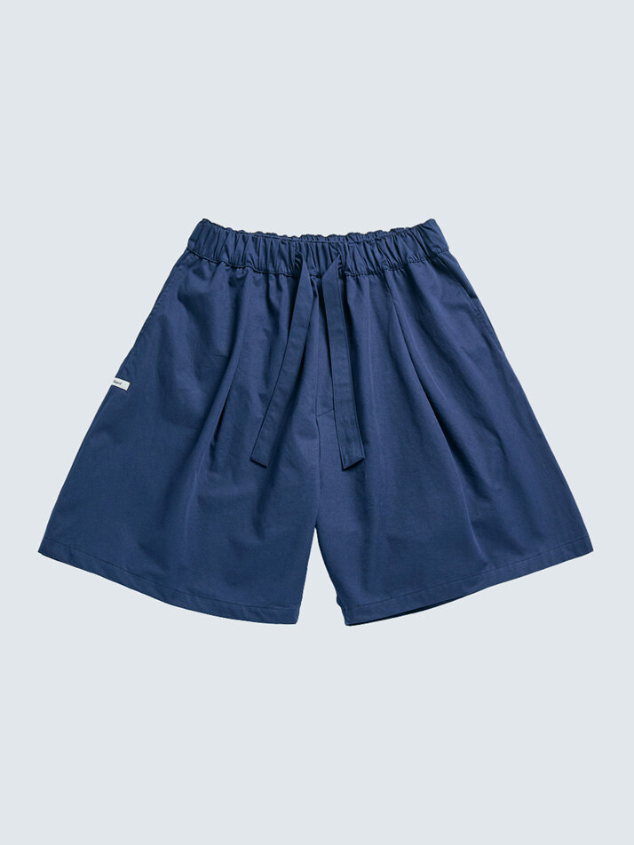 (uni) Lazed short pants cotton navy