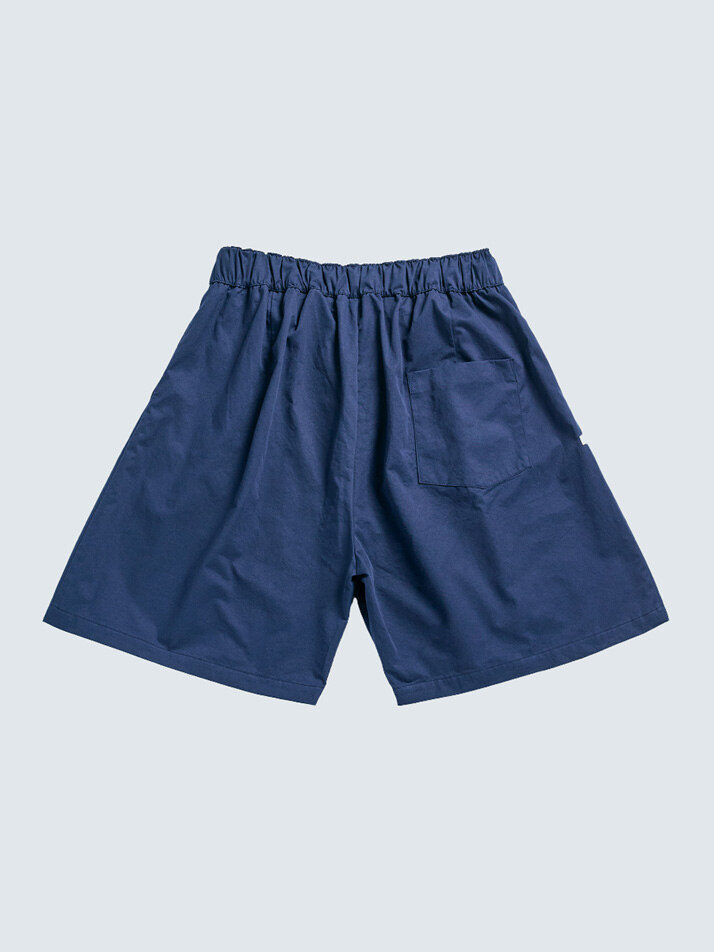 (uni) Lazed short pants cotton navy