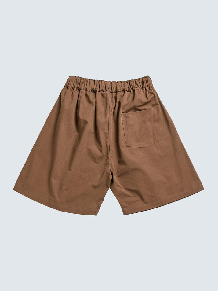 (uni) Lazed short pants cotton brown