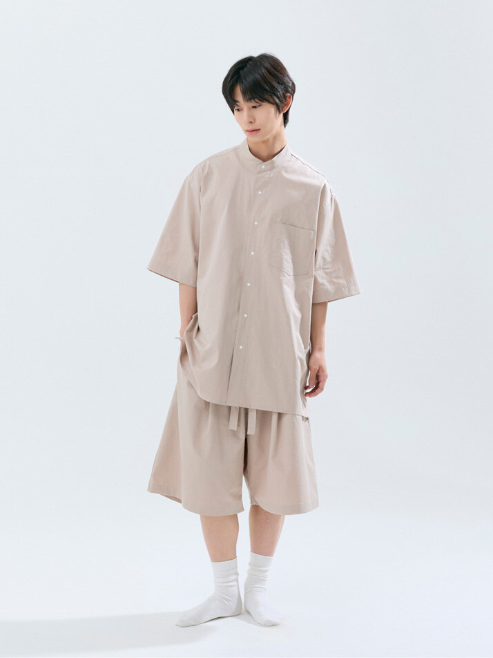[SET] (uni) Lazed over short sleeve & pants cotton (4colors)