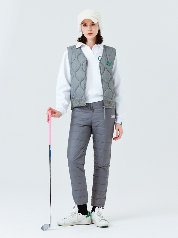 푸퍼 덕다운 스트링 조거팬츠 GREY