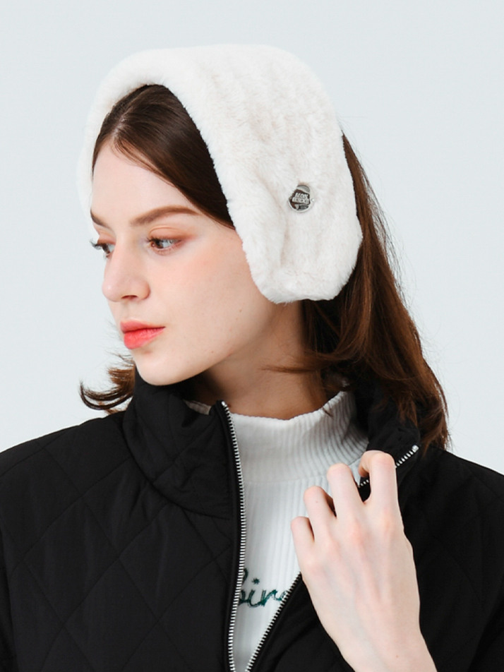 퍼(Faux Fur) 방한 귀마개&amp;amp;amp;amp;amp;넥워머 WHITE