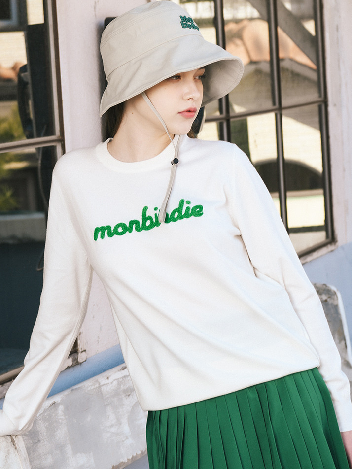 부클아트웍 크루넥 긴팔니트 GREEN