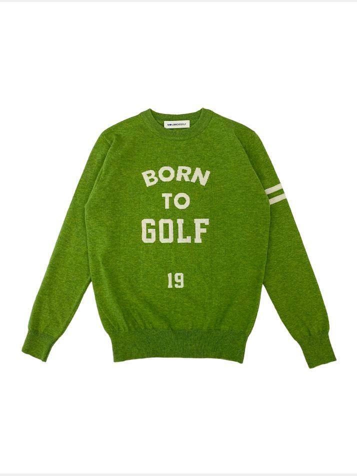 BORN TO GOLF CREW-NECK SWEATER 본투골프 크루넥 스웨터 GREEN