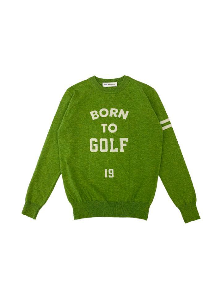 BORN TO GOLF CREW-NECK SWEATER 본투골프 크루넥 스웨터 GREEN