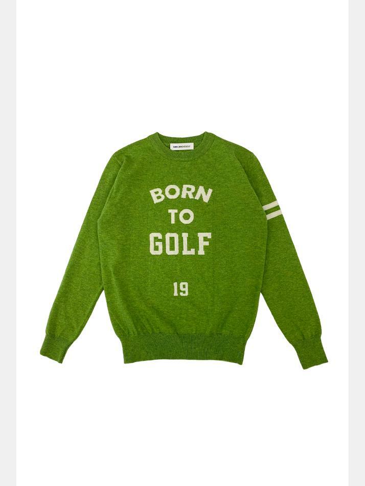 BORN TO GOLF CREW-NECK SWEATER 본투골프 크루넥 스웨터 GREEN