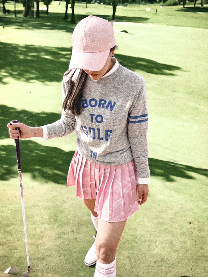 BORN TO GOLF CREW-NECK SWEATER 본투골프 크루넥 스웨터 GREY