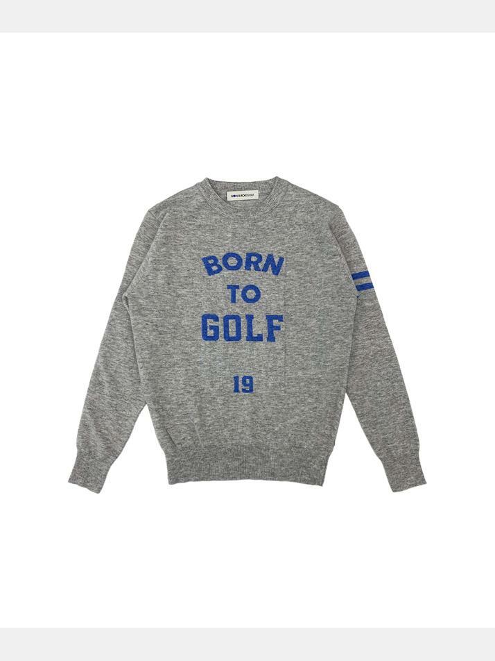 BORN TO GOLF CREW-NECK SWEATER 본투골프 크루넥 스웨터 GREY