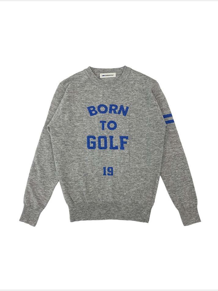 BORN TO GOLF CREW-NECK SWEATER 본투골프 크루넥 스웨터 GREY