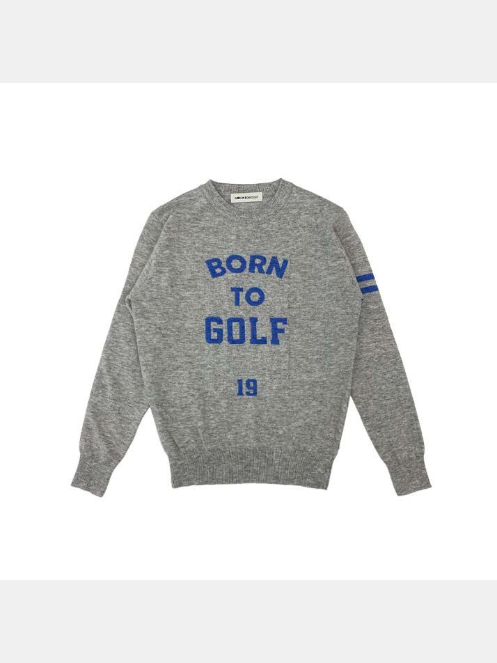 BORN TO GOLF CREW-NECK SWEATER 본투골프 크루넥 스웨터 GREY