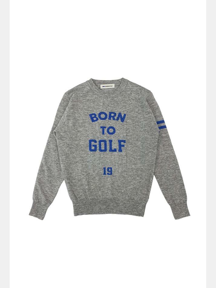 BORN TO GOLF CREW-NECK SWEATER 본투골프 크루넥 스웨터 GREY