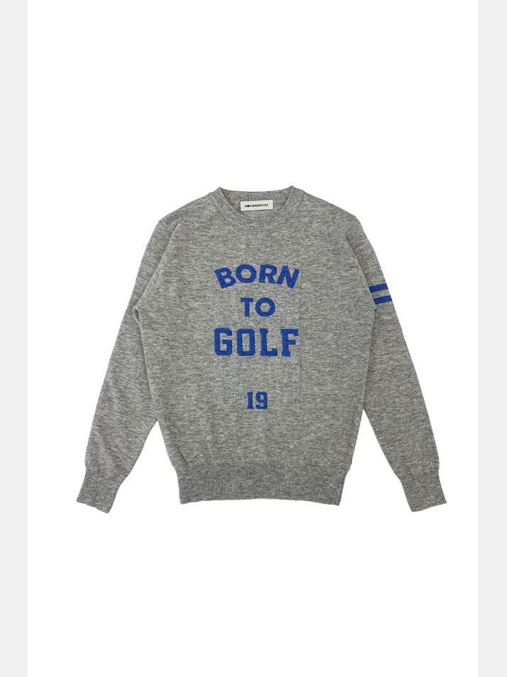 BORN TO GOLF CREW-NECK SWEATER 본투골프 크루넥 스웨터 GREY