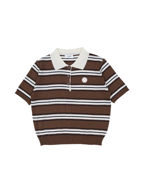 럭키 스트라이프 반팔니트 BROWN