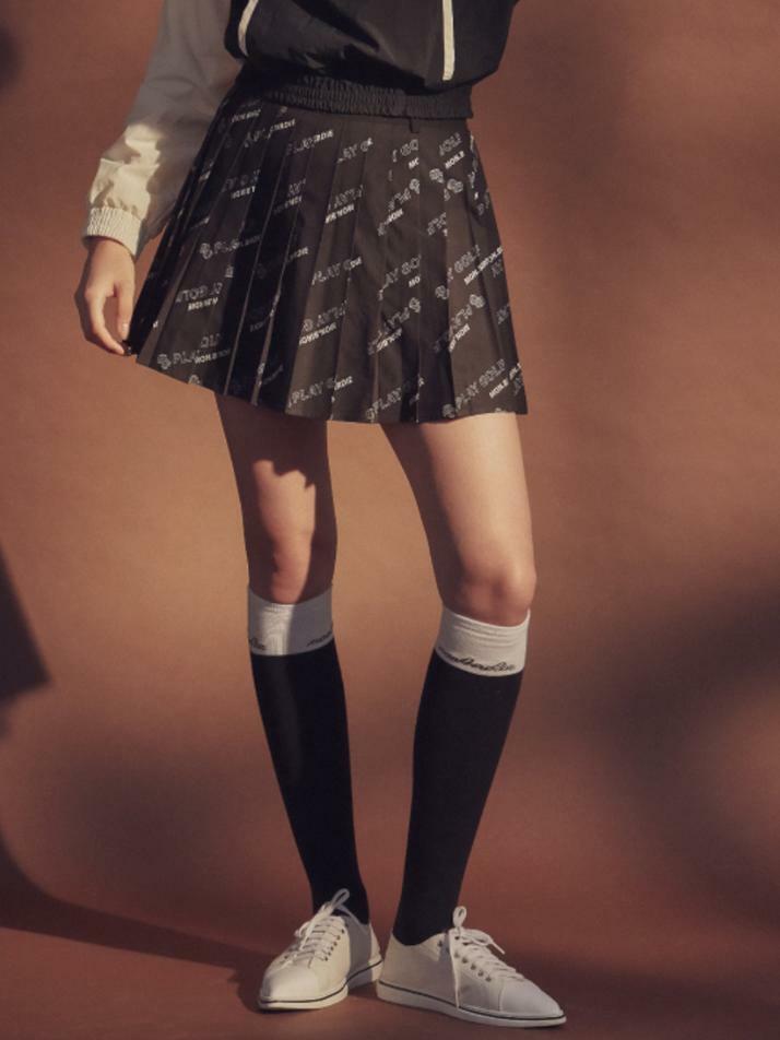 COLOR COMBINATION KNEE SOCKS 배색 니삭스 BLACK