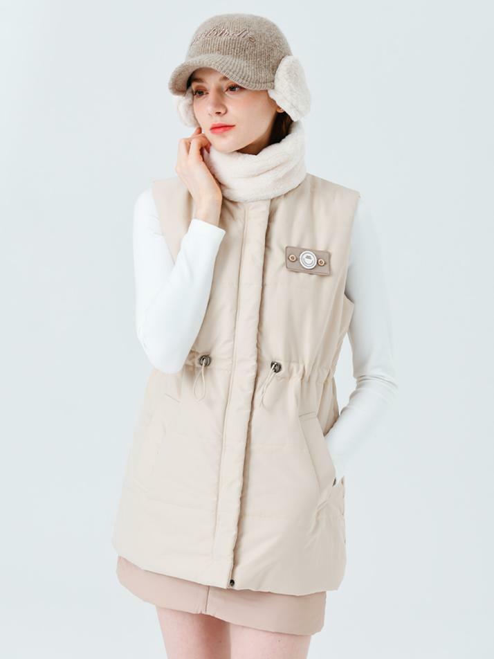 마틴 스트링 패딩 하프 베스트 L.BEIGE